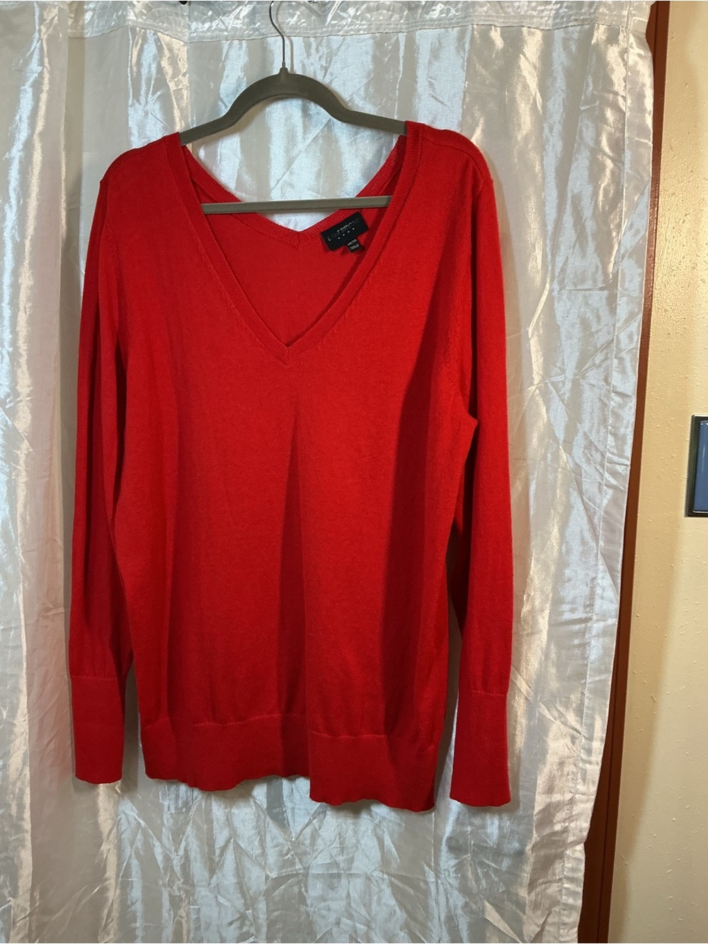 Lane Bryant Bright Red V-Neck Sweater